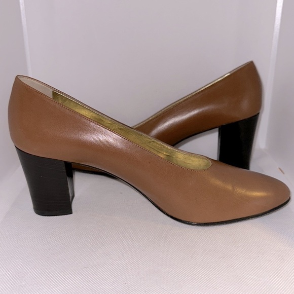 Pancaldi Tan Leather Pumps / Heels Size 8.5B - EUC - Picture 3 of 12